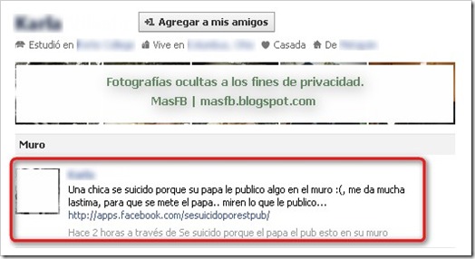 Se suicido porque su papa...